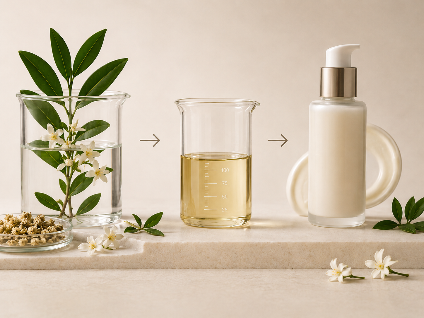 Du végétal à la formule cosmétique : processus de formulation avec ingrédients naturels